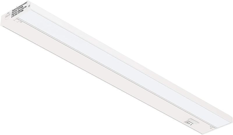 Photo 1 of GETINLIGHT 3 Color Levels Dimmable LED Under Cabinet Lighting with ETL Listed, 24-inch, Warm White (2700K), Soft White (3000K), Bright White (4000K), White Finished, IN-0210-3
