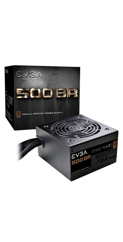 Photo 3 of EVGA 100-BR-0500-K1 500 BR, 80+ Bronze 500W, 3 Year Warranty, Power Supply & Thermaltake Versa H17 Black SPCC Micro ATX Mini Tower Gaming Computer Case CA-1J1-00S1NN-00 Power Supply + Computer Case CA-1J1-00S1NN-00