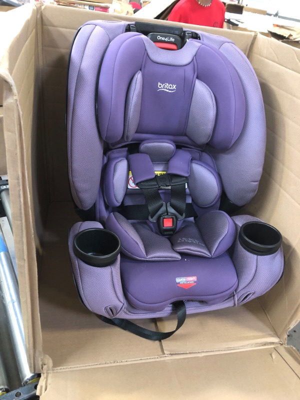 Photo 2 of Britax One4Life ClickTight All-in-One Car Seat – 10 Years of Use – Infant, Convertible, Booster – 5 to 120 pounds - SafeWash Fabric, Plum
USED
