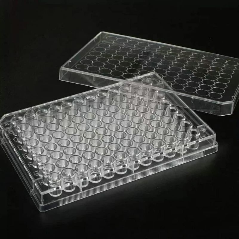 Photo 1 of 96 WELL CULTURE PLATE - CULTURE PLATE 96 WELL - WITH LID, FLAT BOTTOM, INDIVIDUAL PACK (PACK OF 10) EXP 2025 
