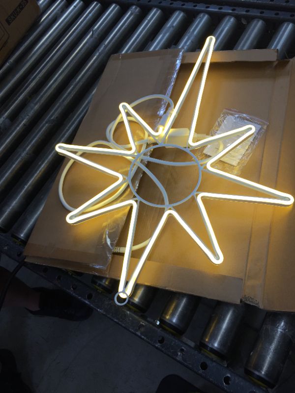 Photo 1 of 24 Inch Large Star of Bethlehem Outdoor Lights, 300 LED Outdoor Christmas Decorations Star Light, LED Lights for Christmas Nativity Scene Outdoor Yard Porch Festival Wedding Party, Warm White