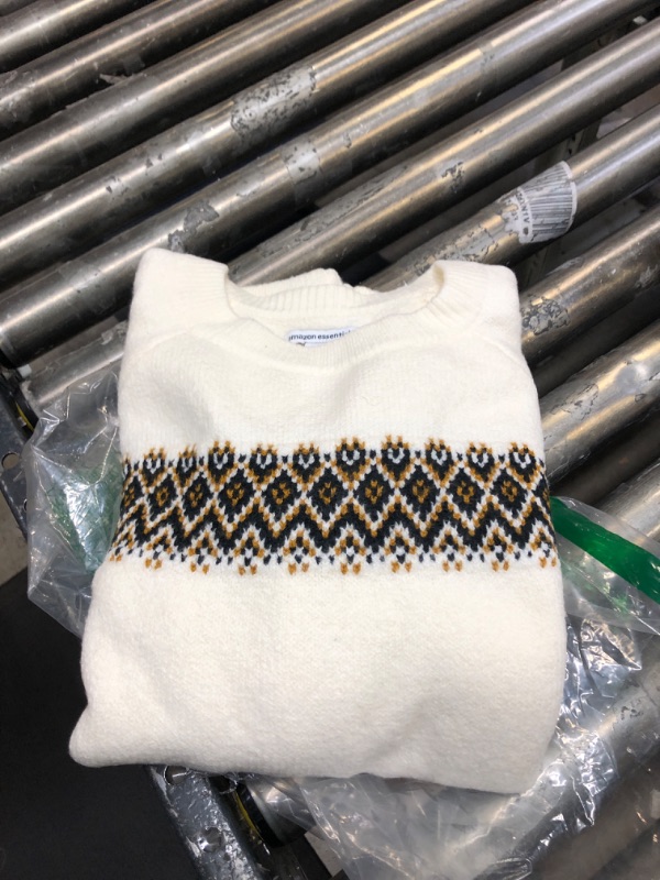 Photo 1 of Amazon Essentials Women's Soft-Touch Crewneck Novelty Sweater Large Cream