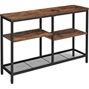 Photo 1 of 43.3” Console Table, 4-Tier Industrial Bookshelf, Narrow Entryway Table, Sofa Table