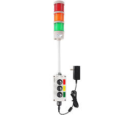Photo 1 of ANDONT 3 Stack Super Bright LED Andon Tower Lights, Off-Steady, 6 ft Industrial Adapter, Plug Play Ready
