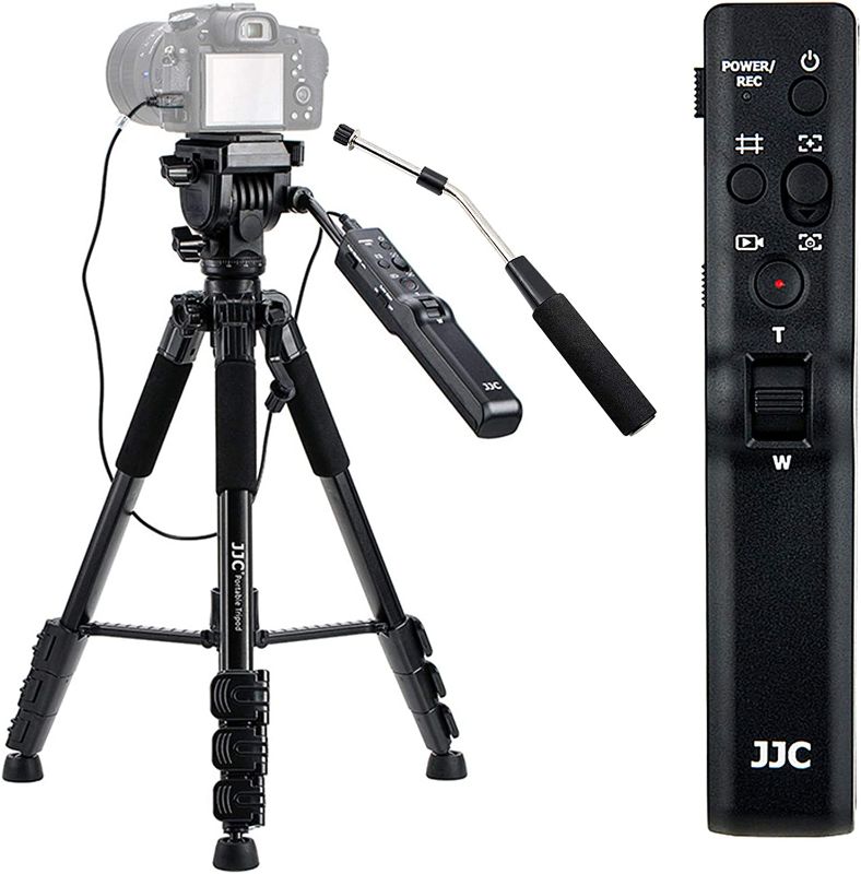 Photo 1 of Video Remote Control Tripod for Sony FDR-AX53 AX43 AX33 AX100 AX700 HDR-CX405 CX455 CX440 CX675 Camcorder Handycam RX10M4 RX10M3 RX10M2 RX100M7 RX100M6 HX99 HX90V HX80 HX60V HX50V HX400V HX300 Camera
