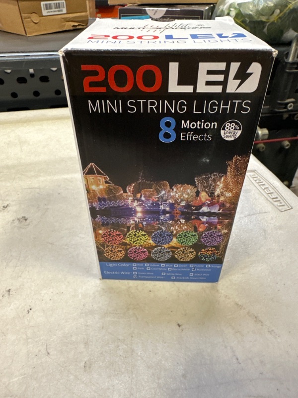 Photo 1 of 200Led Mini String Lights 8Motion Effects-Multicolor