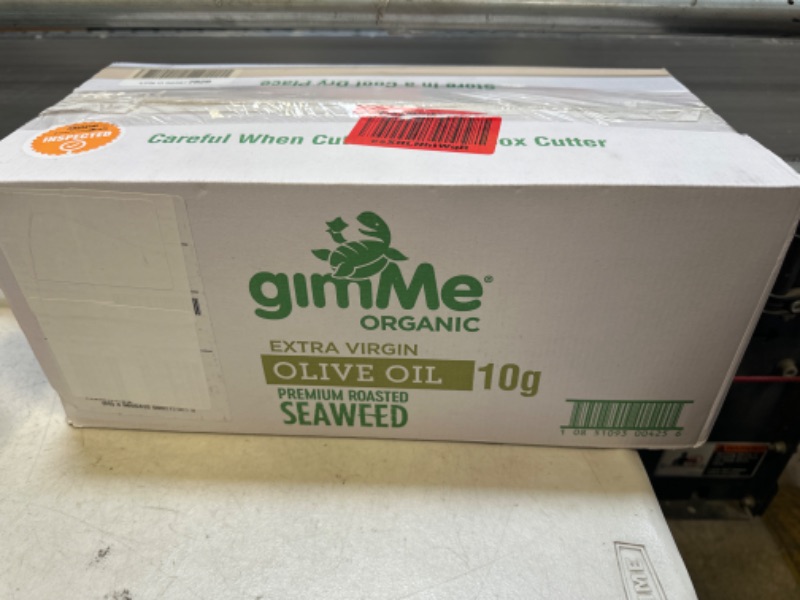 Photo 2 of 12Pack--gimMe - Extra Virgin Olive Oil - 12 Count Sharing Size - Organic Roasted Seaweed Sheets - Keto, Vegan, Gluten Free - Great Source of Iodine & Omega 3’s - Healthy On-The-Go Snack for Kids & Adults #6 Extra Virgin Olive Oil----exp date 06-24-2023