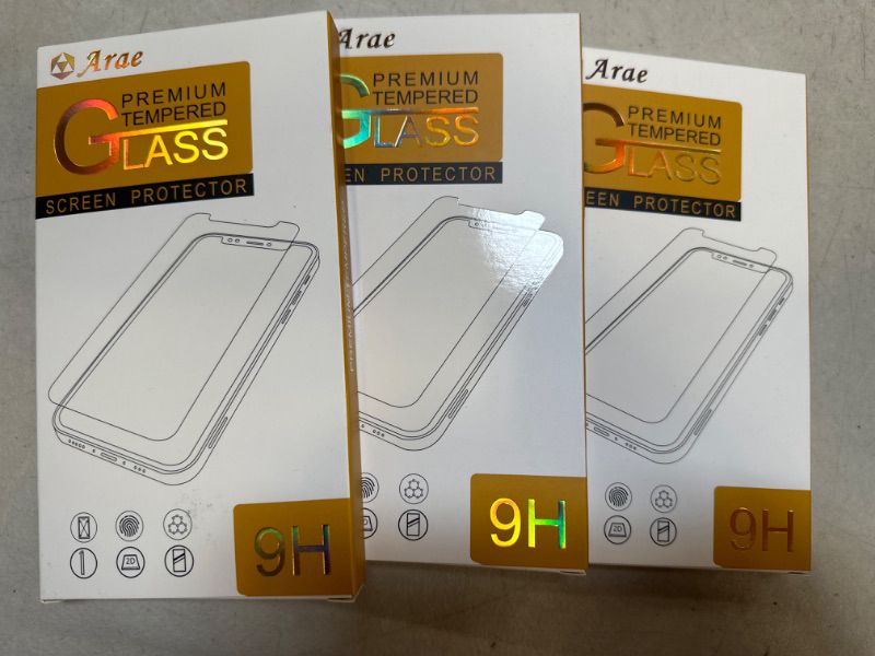 Photo 2 of 3Pack Arae Screen Protector for iPhone 11 Pro/iPhone Xs/iPhone X, HD Tempered Glass, Anti Scratch Work with Most Case, 5.8 inch, 3 Pack Clear