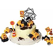 Photo 1 of  mini construction vehicles Cake Decoration Set truck cake toppers construction birthday party supplies