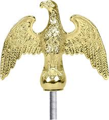Photo 1 of Gold Flag Pole Eagle Topper Ornament, Aluminum Alloy Eagle Finial for 20'/25'/30' Telescopic/Sectional Flagpole.?Gold,7inch?