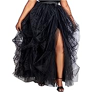 Photo 1 of Bloom Tulle Skirts for Women Adult Tutu 80s Prom Dress Tutus for Women with Lining