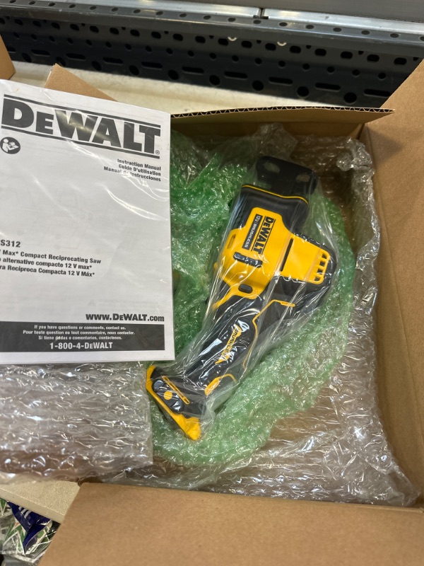 Photo 2 of DEWALT XTREME 12V MAX* Reciprocating Saw, One-Handed, Cordless, Tool Only (DCS312)