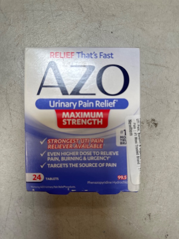 Photo 2 of AZO Urinary Pain Relief Maximum Strength Phenazopyridine Hydrochloride Fast relief of UTI Pain-----exp date 10-2023