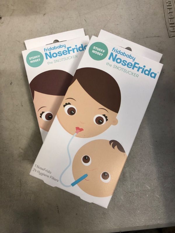 Photo 1 of Frida Baby Nasal Aspirator NoseFrida the Snotsucker with 24 Extra Hygiene Filters NoseFrida Filter Bundle (24 Hygiene Filters) 2 PACK