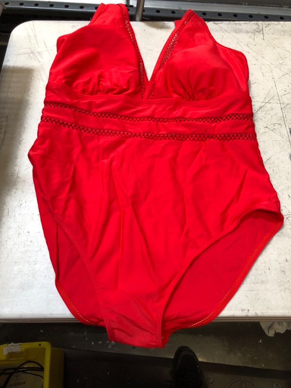 Photo 1 of 
Daci Women Plus Size One Piece Swimsuits Sexy V Neck Backless Bathing Suit red 16w