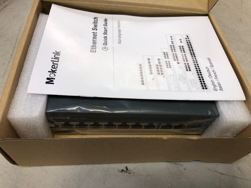 Photo 1 of MokerLink 10 Port PoE Switch with 8 Port PoE+, 2 Fast Ethernet UpLink, 100Mbps, 120W 802.3af/at PoE, Fanless Plug & Play 8 PoE + 2 FE