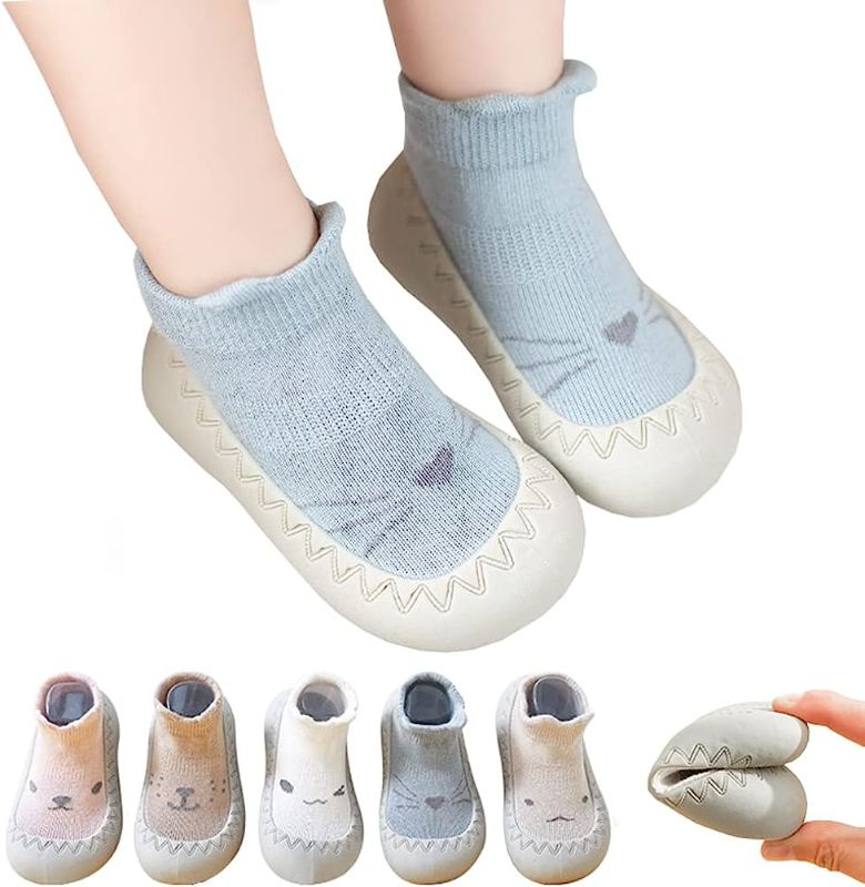 Photo 1 of Infant Baby Boy Girls Socks Shoes Anti Slip Floor Socks with Soft Rubber Bottom Newborn Sock Boots for - SIZE 6-9
