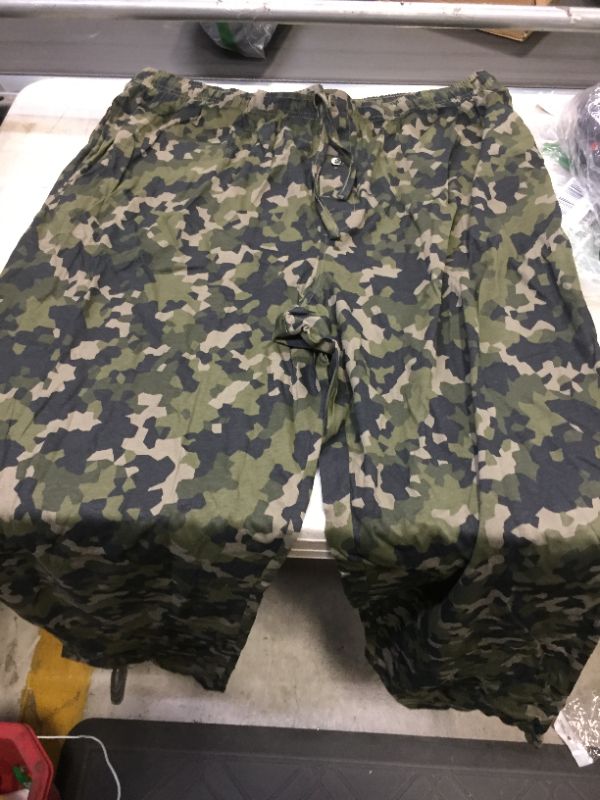 Photo 2 of Amazon Essentials Men's Knit Pajama Pant X-Large Olive, Geo Camo