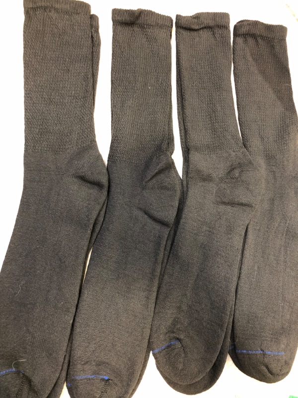 Photo 1 of 4 PAIR LONG BLACK SOCKS SZ12-15