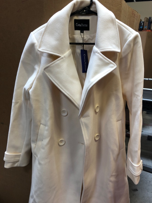 Photo 2 of CHOUYATOU LONG PEACOAT WHITE MED