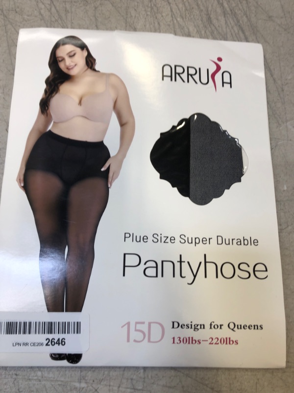 Photo 1 of ARRUSA PLUS SIZE SUPER DURABLE PANTYHOSE , 15D 130LBS-220LBS 