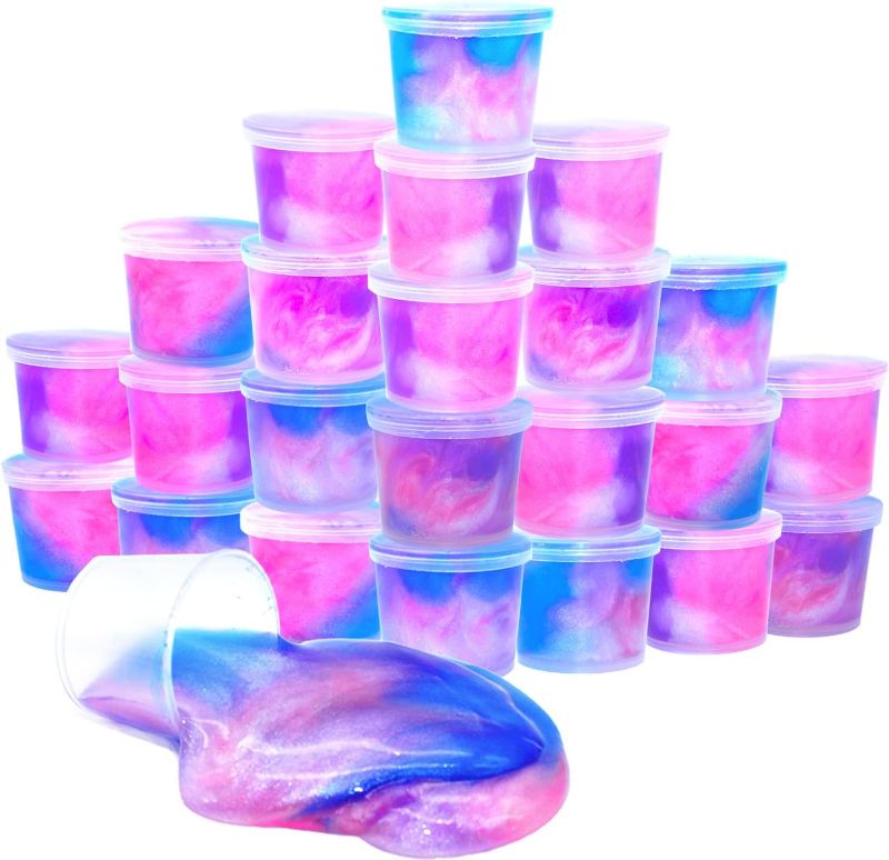 Photo 1 of 24 Pack Unicorn Galaxy Slime,Galaxy Slime, Party Favor for Kids Girls & Boys, Adults, Non Sticky, Stress & Anxiety Relief, Wet, Super Soft Sludge Toy