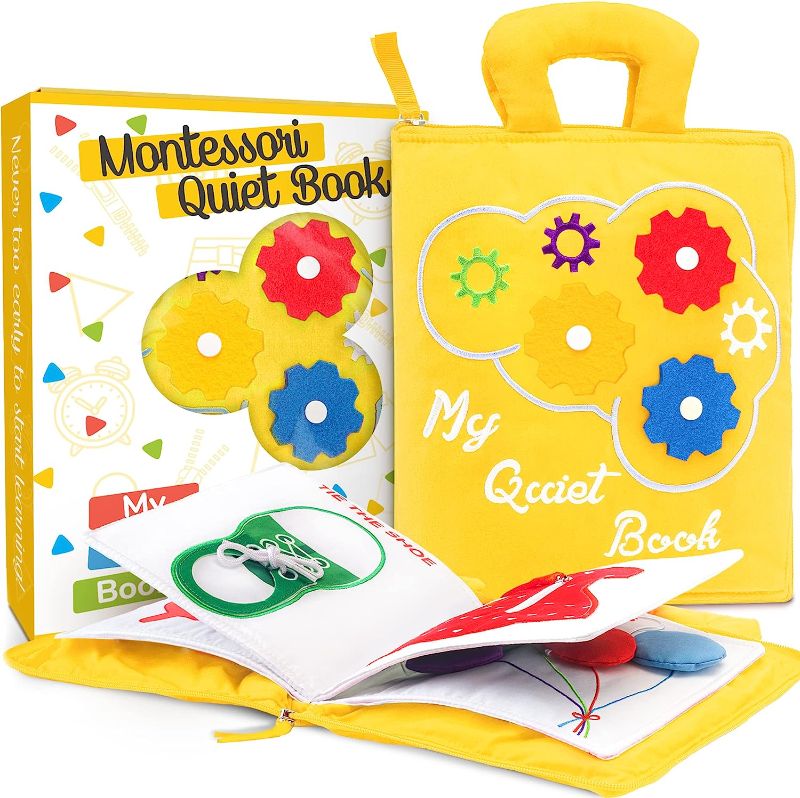 Photo 1 of deMoca Quiet Book Montessori Toys for 1 2 3 Year Old - Travel Toy for Toddlers 1-3, Busy Book Travel Road Trip Essentials Kids with Preschool Educational Activities, Sensory Toy for Boys & Girls
