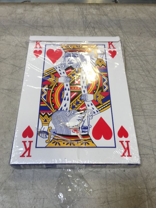 Photo 2 of Jumbo Playing Cards Full Deck Huge Poker Index Giant Playing Cards Fun for All Ages! - Size 8.5 x 11 Inches