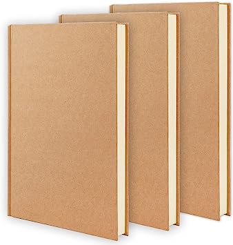 Photo 1 of EOOUT 3pcs Blank Notebook, Hardcover Sketchbook Unlined Notebook, 120 Sheets, 100gsm Paper, 5.6 x 8.2in, Journal for Drawing, Art, Travelers Ideal Gifts, Students and Office Supplies