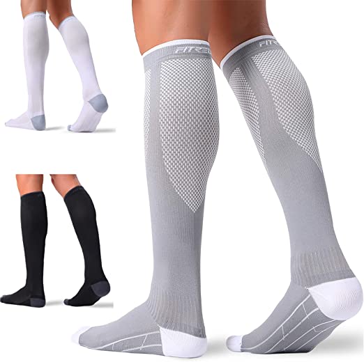 Photo 1 of FITRELL Moisture-Wicking Athletic Compression Socks, 3-Pair S/M 