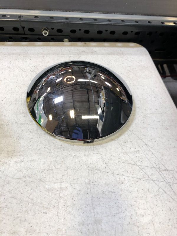 Photo 2 of Grand General 10513 Chrome Front Hub Cap with 7/16" Lip and 4 Uneven Notches