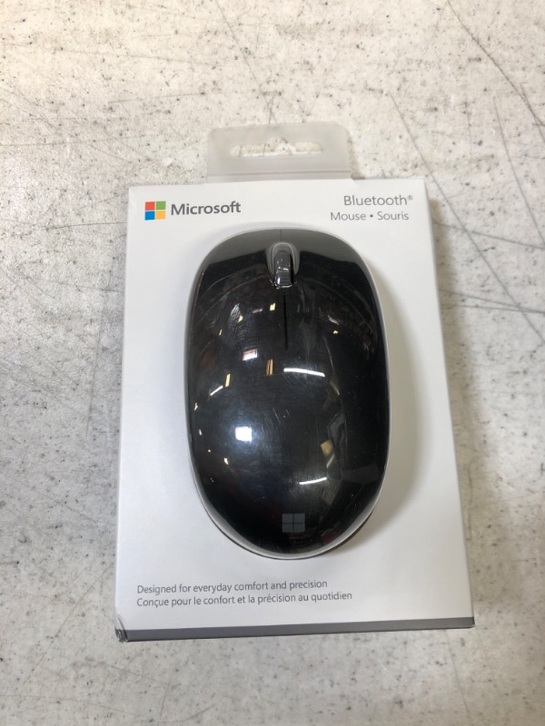 Photo 2 of Microsoft Bluetooth Mouse - Black. Comfortable design, Right/Left Hand Use, 4-Way Scroll Wheel, Wireless Bluetooth Mouse for PC/Laptop/Desktop, works with for Mac/Windows Computers