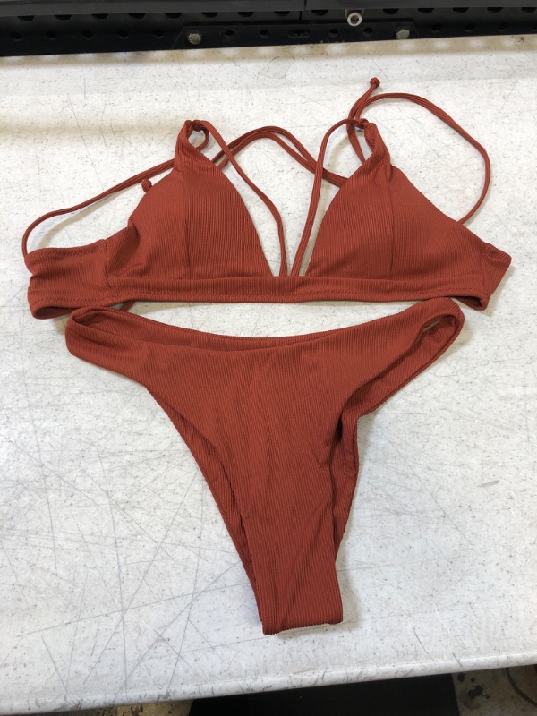 Photo 1 of 2 PIECE BROWN SWIMSUIT SIZE M