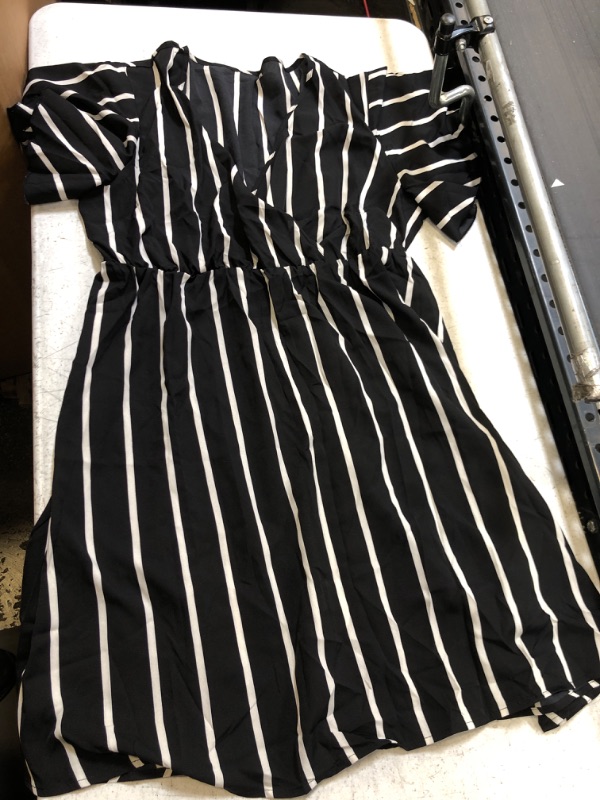 Photo 1 of BLACK AND WHITE STRIPED DRESS SIZE 2XL