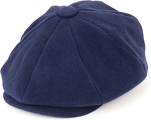 Photo 1 of Armycrew Men's Oversize  60CM Wool 8 Quarter Satin Lined Winter Newsboy Cap
