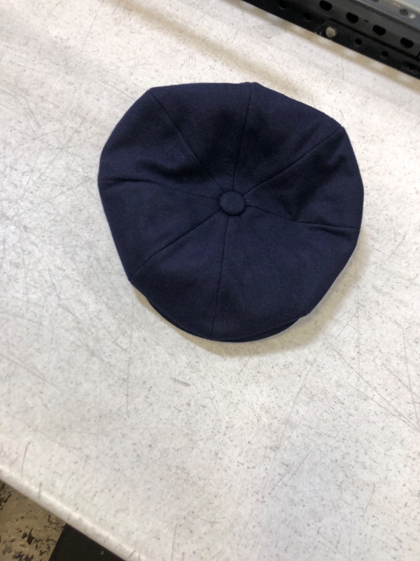 Photo 2 of Armycrew Men's Oversize  60CM Wool 8 Quarter Satin Lined Winter Newsboy Cap
