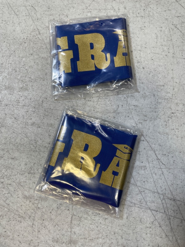 Photo 2 of 2 PACK --- Blue Graduation Sash with Gold Glitter Letter Graduate, Graduation Party 2023, Graduation Decorations 2023, Graduation Party Supplies