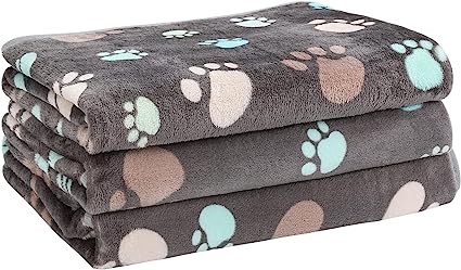 Photo 1 of 3 Pack Dog Blanket Soft Warm Flannel Cat Blanket, Great Pet Throw for Cats,Puppy,Small Medium Large Dog, 41 x 30 Inches