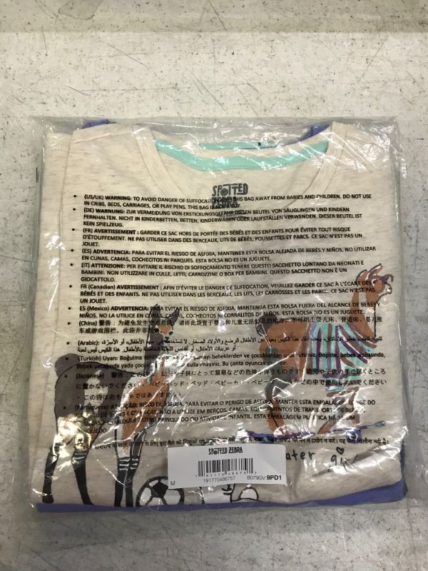 Photo 1 of Amazon Essentials Girls and Toddlers' Short-Sleeve T-Shirt Tops (Previously Spotted Zebra), Multipacks 4 Blue/Purple/Donut/Llama Medium