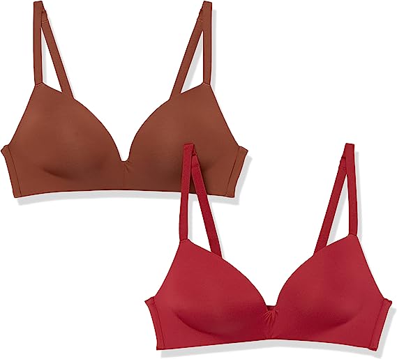 Photo 1 of Amazon Essentials Women's Wireless Lightly Lined Bra, Pack of 2 SIZE 14
