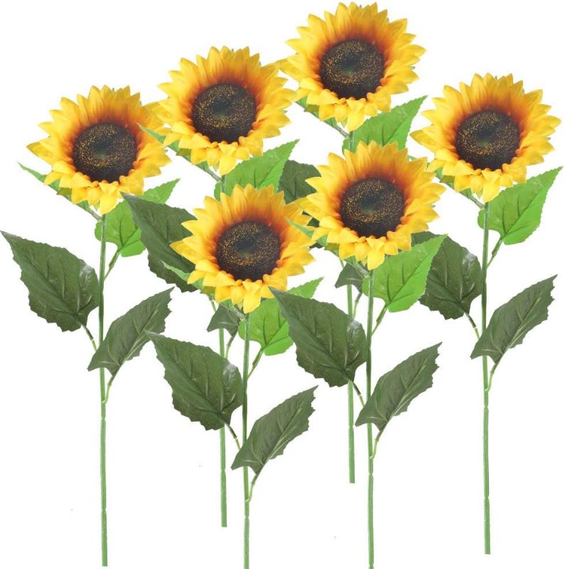 Photo 1 of 6 ARTIFICIAL SUNFLOWERS WITH LONG STEM 