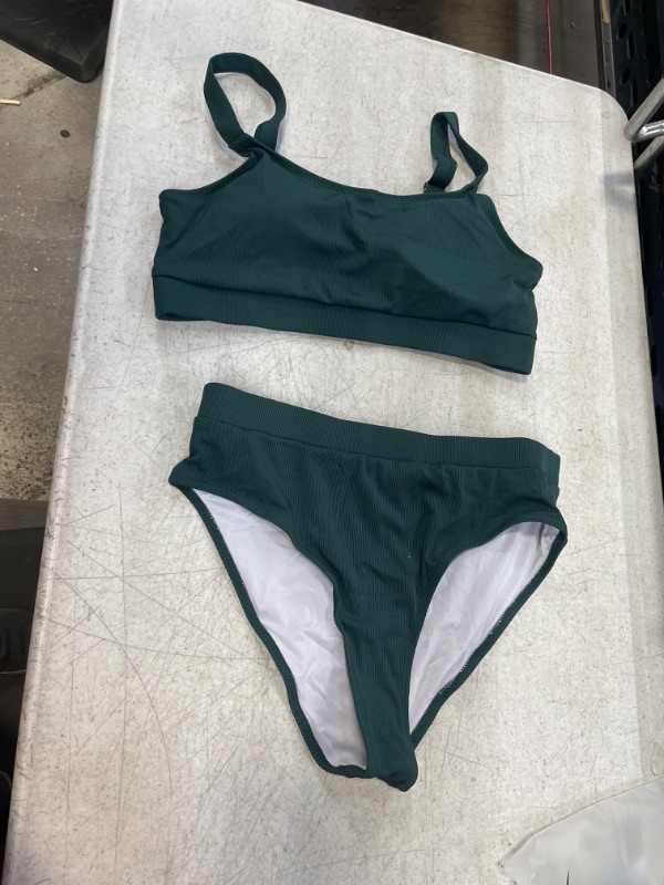 Photo 1 of GREEN TWO PIECE BATHING SUIT XL 