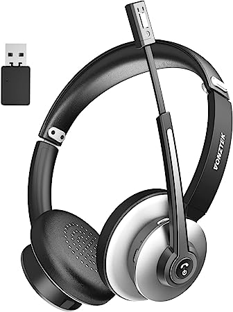 Photo 1 of Bluetooth Headset, Wireless Headset with Microphone Noise Canceling, Wireless Headphones with USB Audio Dongle for Cell Phone Computer Office Home|Call Center|Skype|Zoom|MS Teams Work Headset