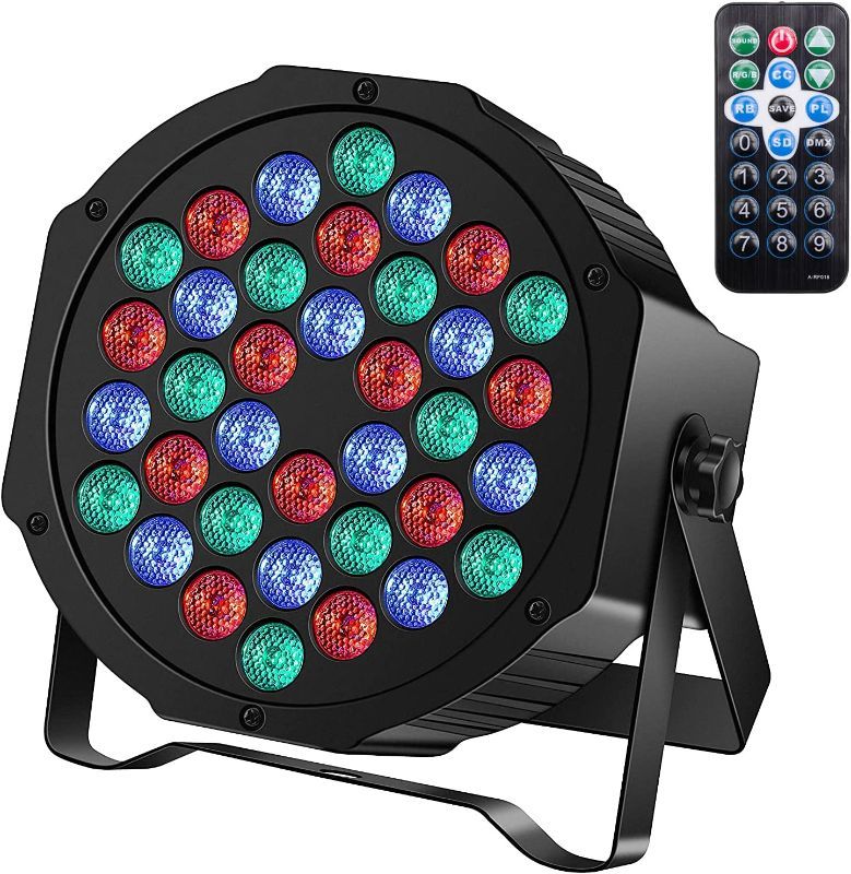 Photo 1 of 1 COUNT U`King LED Par Lights DJ Stage Light RGB 36 LED with Sound Activated Remote Control DJ Uplighting for Wedding Party Club Christmas Stage Lighting 