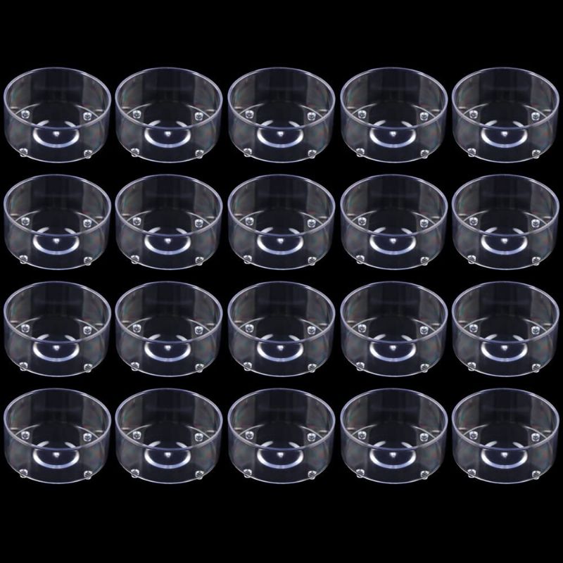 Photo 1 of 20 Pcs Small Reptile Feeding Bowl Plastic Water Bowl Food Dish for Spider Tarantula Small Reptile Lizard Gecko (Small: 1.43" D, 0.68" H)