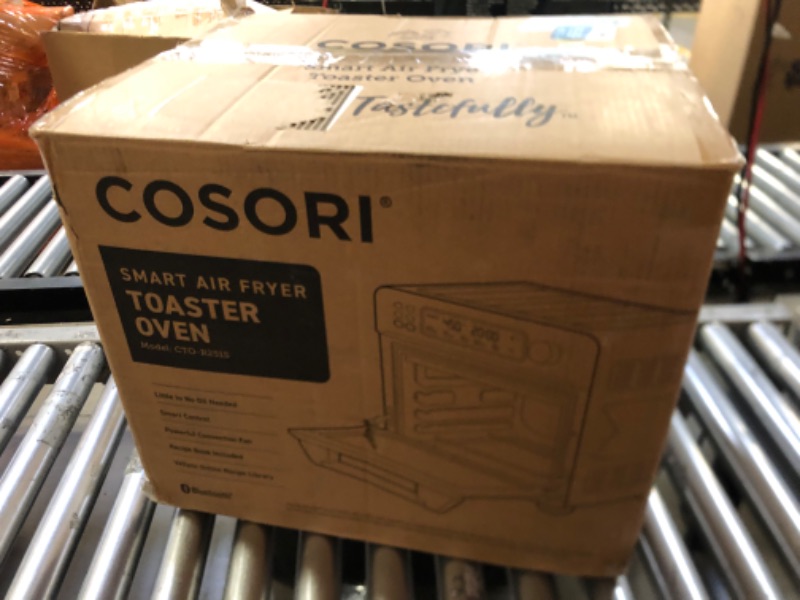 Photo 1 of COSORI Air Fryer Toaster Oven Combo, 12-in-1 Convection Ovens Countertop, 26QT Stainless Steel, Smart, 6-Slice Toast, 12-inch Pizza, with Bake, Roast, Broil, 75 Recipes&Accessories Tray, Basket

