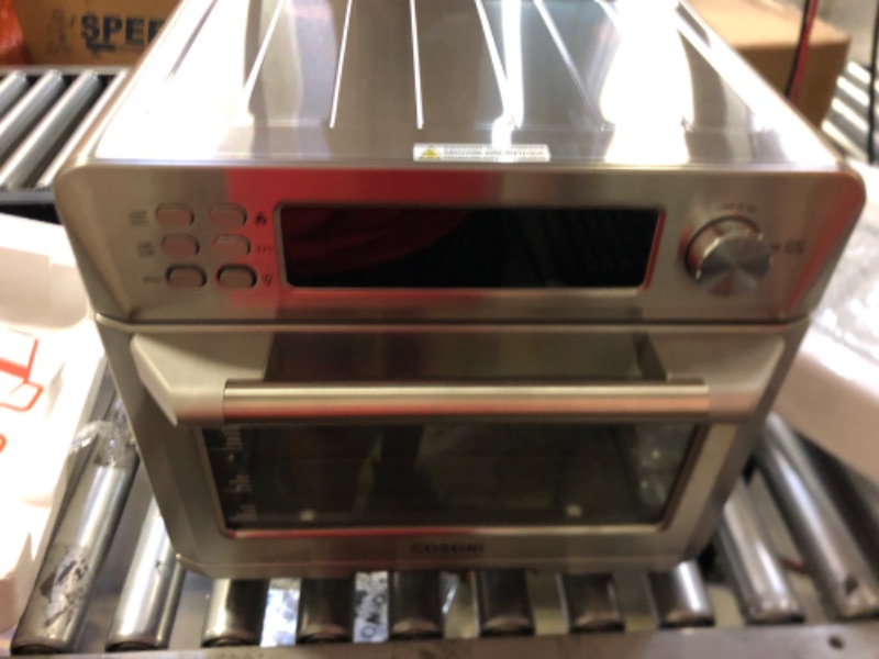 Photo 1 of COSORI Air Fryer Toaster Oven Combo, 12-in-1 Convection Ovens Countertop, 26QT Stainless Steel, Smart, 6-Slice Toast, 12-inch Pizza, with Bake, Roast, Broil, 75 Recipes&Accessories Tray, Basket

