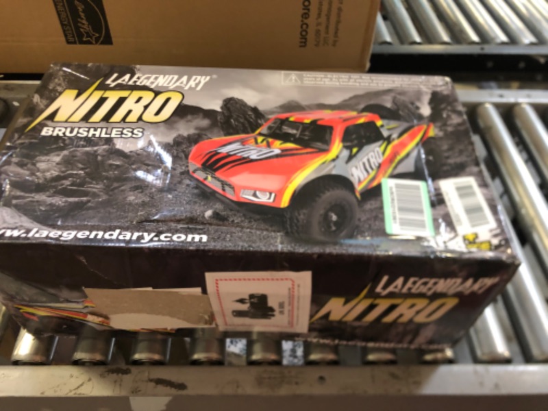 Photo 5 of LAEGENDARY RC Cars - 4x4 Nitro Offroad Short Course RC Truck for Adults and Kids - Fast Speed, Waterproof, Electric, Hobby Grade Car - 1:8 Scale, Brushless, Orange Black Orange Up to 60 KM/H