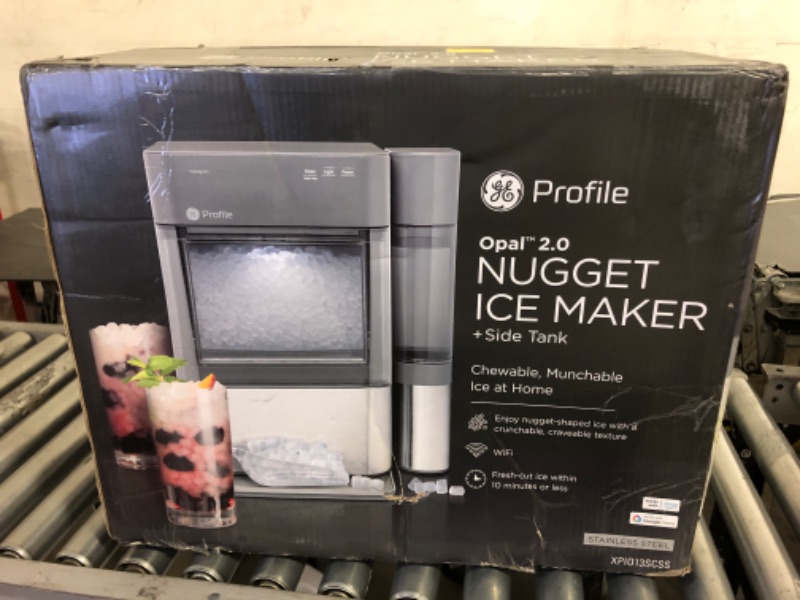 Photo 2 of Opal 24 lb Portable Nugget Ice Maker in Stainless Steel, with Side Tank, and WiFi connected