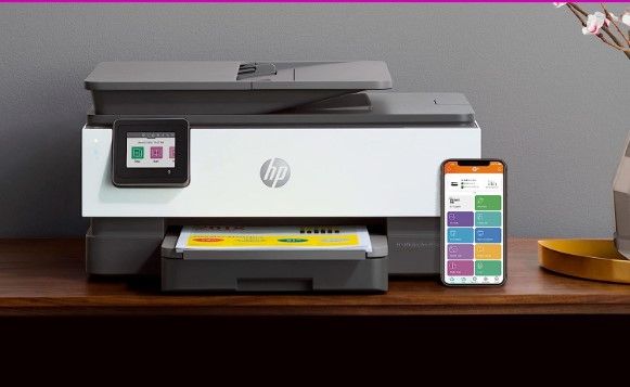 Photo 1 of HP OfficeJet Pro 8034e Wireless Color All-in-One Printer with 1 Full Year Instant Ink,White